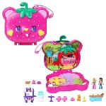 Polly Pocket-Ourson Fraise-Coffret et figurines. jouet de voyage HRD35