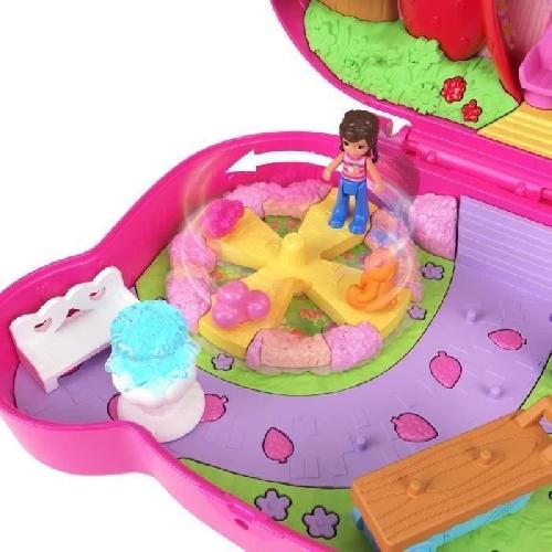 Univers Miniature - Habitation Miniature - Garage Miniature Polly Pocket-Ourson Fraise-Coffret et figurines. jouet de voyage HRD35