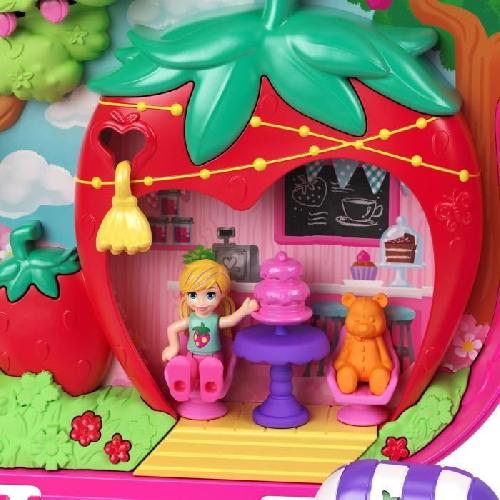 Univers Miniature - Habitation Miniature - Garage Miniature Polly Pocket-Ourson Fraise-Coffret et figurines. jouet de voyage HRD35