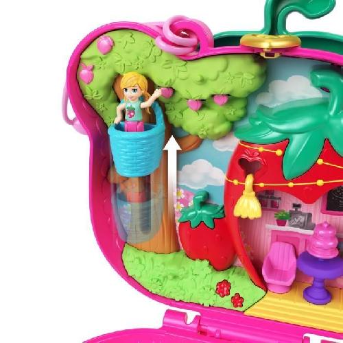 Univers Miniature - Habitation Miniature - Garage Miniature Polly Pocket-Ourson Fraise-Coffret et figurines. jouet de voyage HRD35