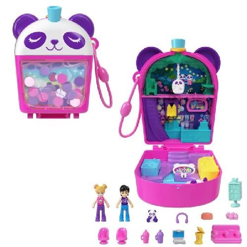 Poupee Polly Pocket-Panda Bubble Tea-Coffret avec 2 mini-figurines et panda HWN95