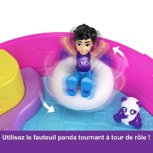 Poupee Polly Pocket-Panda Bubble Tea-Coffret avec 2 mini-figurines et panda HWN95