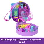 Poupee Polly Pocket-Sauvetage du dauphin-Coffret 2 mini-figurines et animaux HWN96