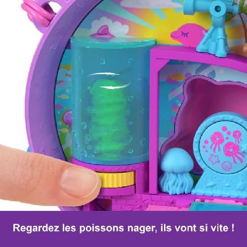 Poupee Polly Pocket-Sauvetage du dauphin-Coffret 2 mini-figurines et animaux HWN96