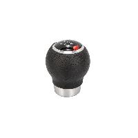 Pommeau Cuir Noir Rond Bague Marche Ar + 3 Pastilles De Vitesses