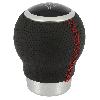 Pommeau De Levier De Vitesse Pommeau rond noir surpiqure rouge - Pastille Changeable - RaceSport