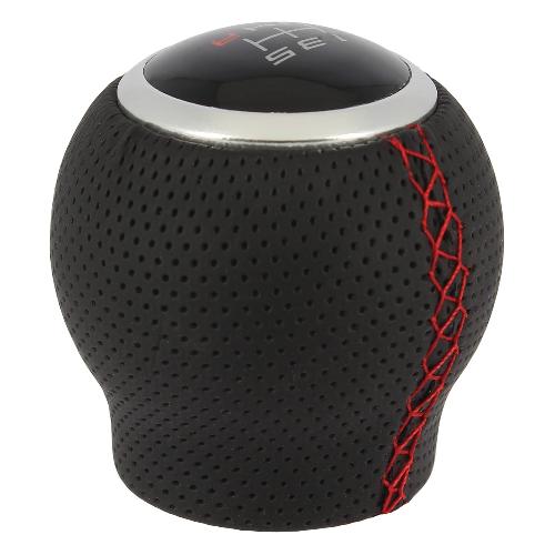 Pommeau De Levier De Vitesse Pommeau rond noir sp rouge Bague marche arriere - Pastille Changeable - RaceSport