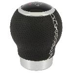 Pommeau rond noir surpiqure blanc - Pastille Changeable - RaceSport