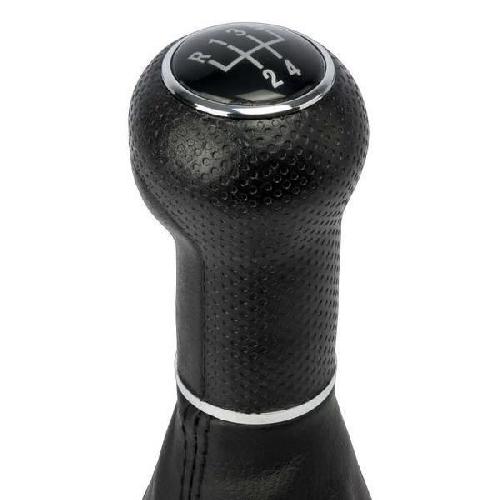 Pommeau De Levier De Vitesse Pommeau + soufflet adaptable compatible avec Golf 4 - 5-6 vitesses - Noir