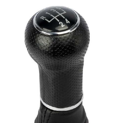 Pommeau De Levier De Vitesse Pommeau + Soufflet adaptable compatible avec Golf 5 - 5 6 vitesses - Noir
