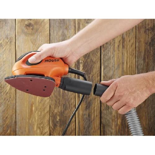 Ponceuse - Polisseuse Ponceuse Delta BLACK+DECKER Mouse filaire 55W - 1.5mm d'orbite - Livree avec 6 abrasifs