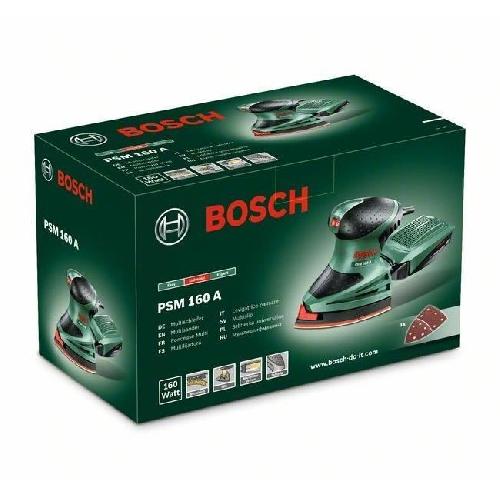 Ponceuse - Polisseuse Ponceuse multi BOSCH PSM 160 A - Puissante et polyvalente - Poncage et polissage - Systeme micro-filtre Bosch