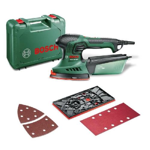 Ponceuse - Polisseuse Ponceuse Multi Bosch - PSM 200 AES -Livree avec 2 feuilles abrasives. Plateau de Poncage et Coffret-