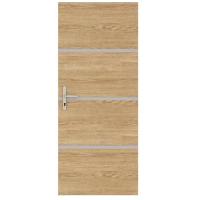 Porte Battante D'interieur - Porte Ranch - Habillage Pour Porte - Hublot Pour Porte Interieure Kit de Rénovation de Porte - NORDLINGER PRO - 4 Feuilles 85 x 50 cm & 3 Profils 85 x 2 cm - Chene Naturel