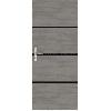 Porte Battante D'interieur - Porte Ranch - Habillage Pour Porte - Hublot Pour Porte Interieure Kit de Rénovation pour Porte Intérieure - NORDLINGER PRO - 4 Feuilles 85 x 50 cm & 3 Profils Noirs 85 x 2 cm - Gris Agate