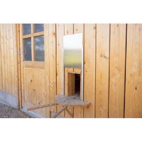 Poulailler Porte coulissante pour poulailler - KERBL - Alu - 30 x 40 cm - Taille M - Glissieres incluses