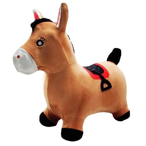 Porteur - Pousseur Porteur - LEXIBOOK - Cheval Sauteur Gonflable en Peluche - Design 2-en-1 - Housse amovible - Pour Enfant