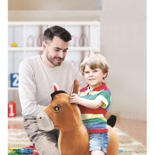 Porteur - Pousseur Porteur - LEXIBOOK - Cheval Sauteur Gonflable en Peluche - Design 2-en-1 - Housse amovible - Pour Enfant