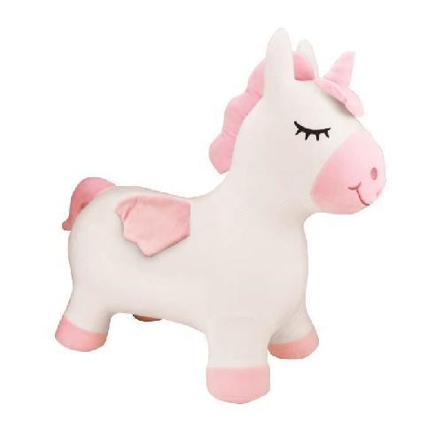 Porteur - Pousseur Porteur - LEXIBOOK - Licorne Sauteuse Gonflable en Peluche - Housse Amovible - Pour Enfant a partir de 3 ans