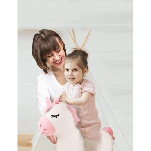 Porteur - Pousseur Porteur - LEXIBOOK - Licorne Sauteuse Gonflable en Peluche - Housse Amovible - Pour Enfant a partir de 3 ans