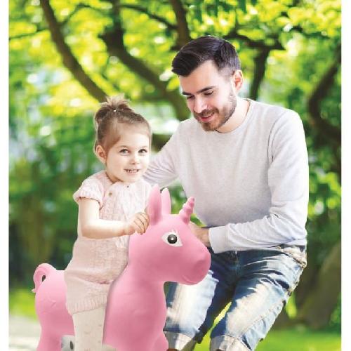 Porteur - Pousseur Porteur - LEXIBOOK - Licorne Sauteuse Gonflable en Peluche - Housse Amovible - Pour Enfant a partir de 3 ans