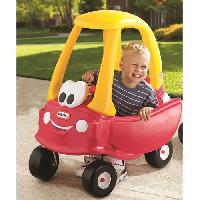 Porteur - Pousseur Little Tikes - Cozy Coupe Voiture d'enfant - Mini Vehicule pieds au sol a pousser avec veritable klaxon - Pour 18 mois et +