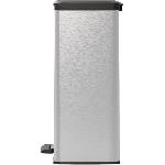 Poubelle - Corbeille - Support Sac Poubelle Rectangle - DECO BIN - CURVER - 65L - Design moderne - 49 x 29 x 61 cm - Gris metallise
