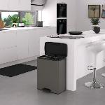 Poubelle - Corbeille - Support Sac Poubelle Rectangle - DECO BIN - CURVER - 65L - Grande capacite - 49 x 32 x 61 cm - Anthracite