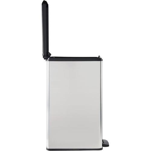 Poubelle - Corbeille - Support Sac Poubelle Slim - SLIM BIN - CURVER - 40L - Gain de place - 40 x 25 x 61 cm - Gris metallise