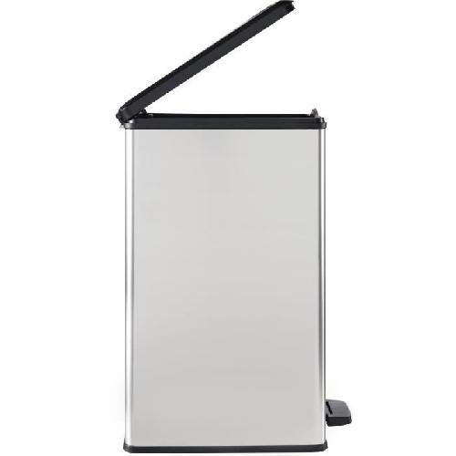 Poubelle - Corbeille - Support Sac Poubelle Slim - SLIM BIN - CURVER - 40L - Gain de place - 40 x 25 x 61 cm - Gris metallise