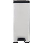 Poubelle - Corbeille - Support Sac Poubelle Slim - SLIM BIN - CURVER - 40L - Gain de place - 40 x 25 x 61 cm - Gris metallise