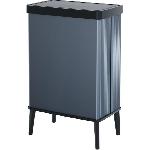 Poubelle - Corbeille - Support Sac Poubelle sur pieds - VERTO - CURVER - Ouverture touch - 54 L - Bleu perle