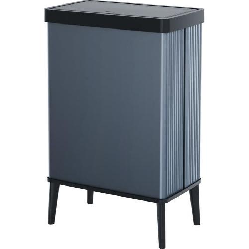 Poubelle - Corbeille - Support Sac Poubelle sur pieds - VERTO - CURVER - Ouverture touch - 54 L - Bleu perle