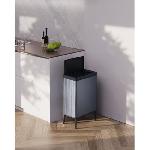 Poubelle - Corbeille - Support Sac Poubelle sur pieds - VERTO - CURVER - Ouverture touch - 54 L - Bleu perle