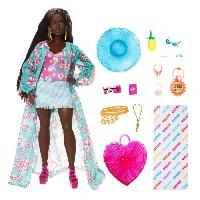 Poupee Barbie - Barbie Extra Cool - Poupée Barbie voyage en tenue de plage