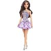 Poupee Barbie-Fashionistas-Poupée Brune En Robe Violette - 3 ans+ - HYT92