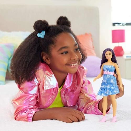 Poupee Poupée Barbie Fashionistas Robe Azur Papillon