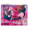 Poupee Barbie-Pégase Rose Sons et Lumieres-Coffret Barbie A Touch of Magic HLC40