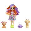 Poupee Enchantimals-Famille de Golita Chevre-Poupée et 3 figurines chevres HXC00