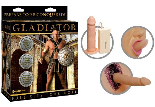 Poupee Gonflable homme Gladiator vibrante