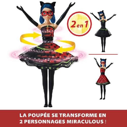 Poupee Poupée Ladybug Transformation - BANDAI - Miraculous 26 cm - Changement de tenue