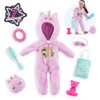 Poupee - Peluche Accessoires poupée - COROLLE - Dressing Combinaison Licorne - 7 accessoires - 28 cm - Fille