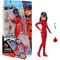 Poupee - Peluche BANDAI - Miraculous Ladybug - Poupée mannequin 26 cm - Ladybug avec son téléphone - Nouveau costume effet vinyle - P50028