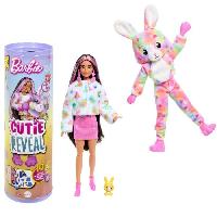 Poupee - Peluche Barbie-Barbie Cutie Reveal-Poupée lapin Reve Coloré avec 10 surprises HRK38