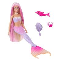 Poupee - Peluche Barbie-Sirene « Malibu »-Poupée avec changement de couleur HRP97