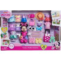 Poupee - Peluche Coffret poupee - DISNEY MINNIE MOUSE - Coffret Fashion - Poupee Minnie 15 cm. 25 pieces de mode et accessoires