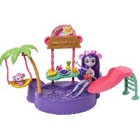 Poupee - Peluche Enchantimals-Piscine singe-Coffret poupée et accessoires HTW73