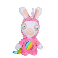 Poupee - Peluche Gipsy Toys - Lapins Crétins Licorne - Lapicorne Rose Sonore - 18 cm