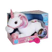 Poupee - Peluche Gipsy Toys - Lica Bella Féerique Et Lumineuse - Peluche Licorne Interactive - 35 cm - Blanc - Rose