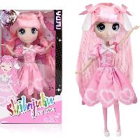 Poupee - Peluche Grande Poupée Kawai style Japon 30 cm - Poupée Yumi - BANDAI - Licence Officielle Shibajuku Anime